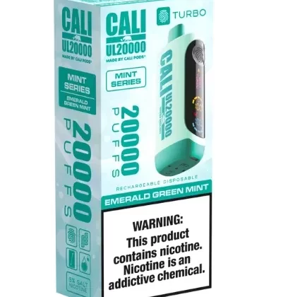 Cali UL20000 Disposable MINT SERIES [20,000 puffs] – Emerald Green Mint