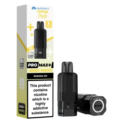 Hayati Pro Max Plus 6000 Prefilled Pod 5mg Banana Ice - 5mg