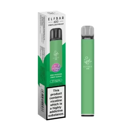 ELFBAR 600 Prefilled Pod Kit Kiwi Passionfruit Guava - Ejuicewarehouse
