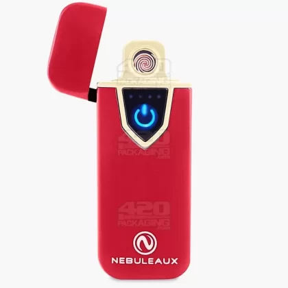 NEBULEAUX | USB Metal Flameless Lighter | 3in Tall – No Butane – Red - Ejuicewarehouse
