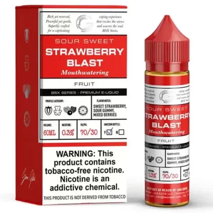 Glas Basix Short Fill Strawberry Blast (Sweet, Sour, Mixed Berries)