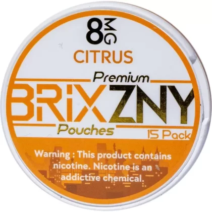 BRIXZNY Nicotine Pouches 8mg - strain#Black Cherry>Chill>Citrus>Clear>Cool Mint>Fresh>Smooth>White>Winter Green (779AFD)