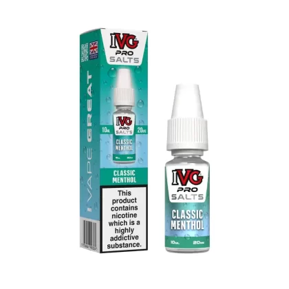 Classic Menthol Nic Salt E-Liquid by IVG Pro - 20 mg - High Strength