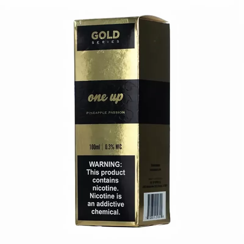 One Up Gold E-liquid Pineapple Passion 100ml USA Made - Image 3