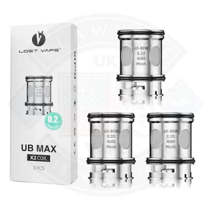 Lost Vape UB Max Replacement Coils 3pack - Type#X2 0.2OHM V2 Edition>X3 0.3OHM V2 Edition>X1 0.15ohm V2 Edition