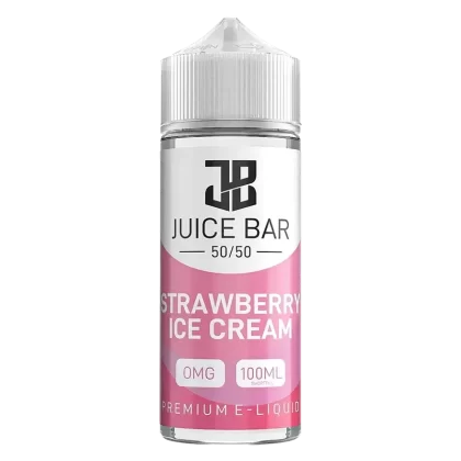 Juice Bar Strawberry Ice Cream 100ml Shortfill E-Liquid - Ecigpremium