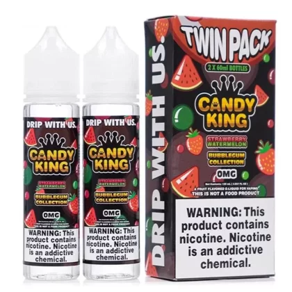Strawberry Watermelon Twin Pack – Bubblegum Collection By Candy King – 2x50ml 0mg