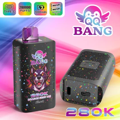 QQ BANG S3 280K | 280000 puffs, dual mesh, 1000mAh, smart screen, bulk disposable vape
