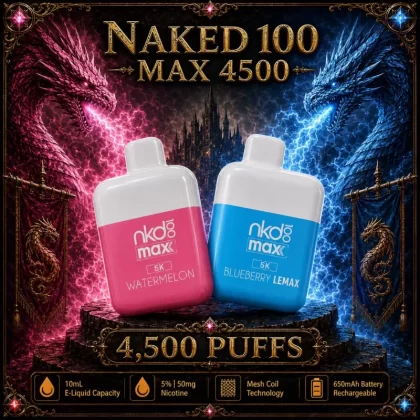 Naked 100 Max 4500 - Raspberry Jam (BLK Series)