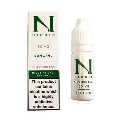 Nic Nic 20 mg geschmacksneutrales Nikotinsalz – 10 ml (50VG/50PG) - Vape Store