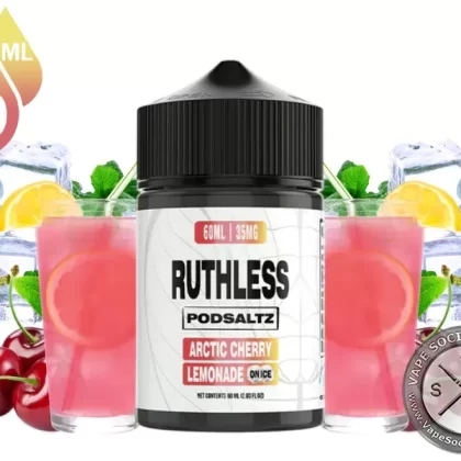 Arctic Cherry Lemonade On Ice Ruthless Essentials Pod Salt 60ml