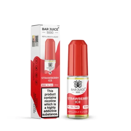 Strawberry ice Bar Juice 5000 Nic Salts e Liquid 10ml – TPD - Vapestorm Co