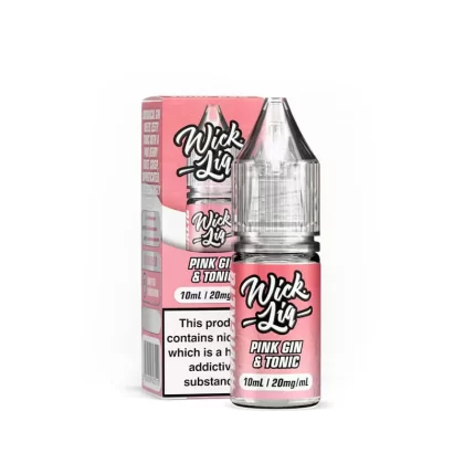 Wick Liq Bar Juice Pink Gin & Tonic 10ml Nic Salts E-Liquid - 10mg