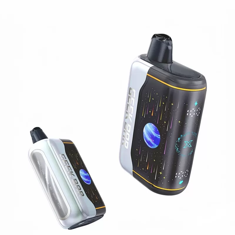 GEEK BAR PULSE X 2 50K Disposable Vape 3D Curved Screen - Blue Razz Bull, Coco Berry Bull; Vape Product - Image 2