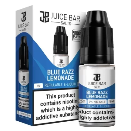 Blue Razz Lemonade 5x 10ml Nic Salt Juice Bar 5000 E Liquid