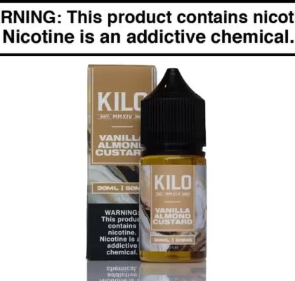 Vanilla Almond Custard by KILO Salt Nic 30ML - Vape Product, Vape Product