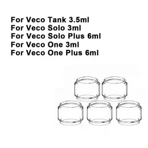 Replacement Pyrex Fat Bubble Glass Tube Tank For Veco Tank / Veco Solo / Veco Solo Plus / Veco One / One Plus