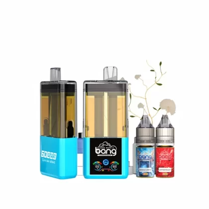 Bang 60000 Refillable Puffs 2 in 1 Flavors 60k Vape - Watermelon & Strawberry Watermelon, Mango & Strawberry Mango; 3-nicotine, 2-nicotine