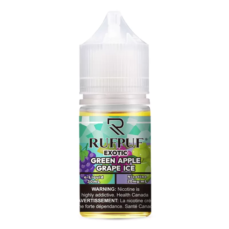 RufPuf Exotic Green Apple Grape Ice Nic Salt – 30ml - Vape Product, Vape Product - Image 2