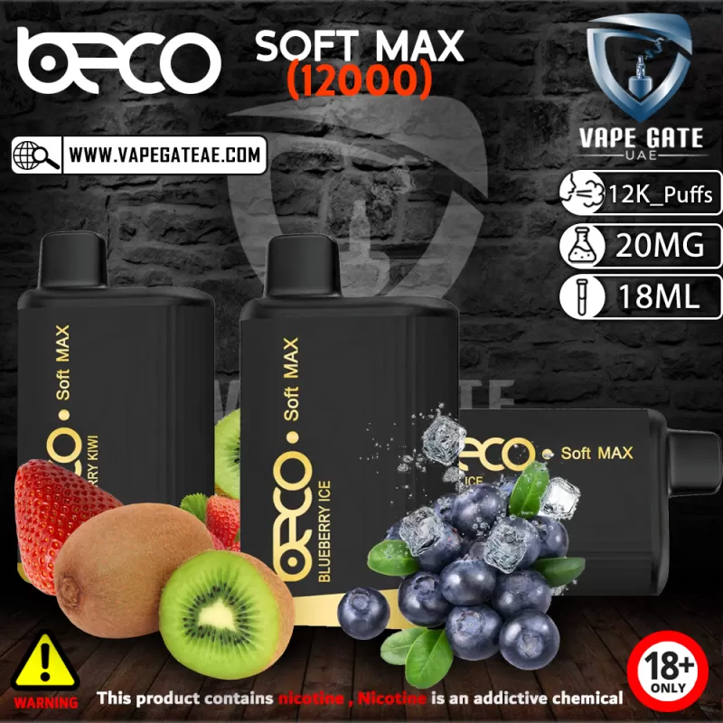 BECO SOFT MAX DISPOSABLE VAPE (12000 PUFFS) - 50 mg / Passionfruit Lemon