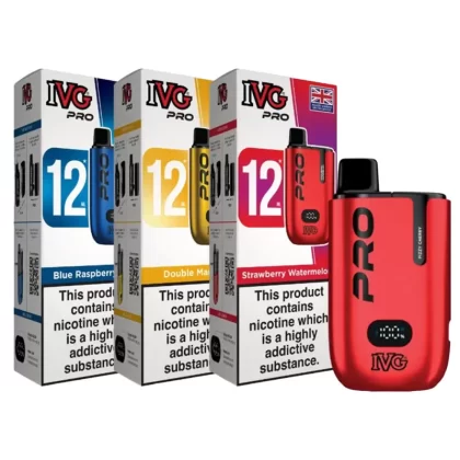 IVG Pro 12 10k Prefilled Vape KIT 0mg ZERO NICOTINE - Fizzy Cherry