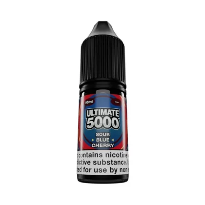 Sour Blue Cherry Saltnic vape Juice by Ultimate 5000 - 10 Pack - Strength 5mg