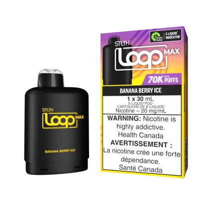 STLTH LOOP MAX Pod Pack - Banana Berry Ice - 20 mg/mL (wholeseller) - Excise ON, 20 mg/mL (wholeseller) - Excise AB
