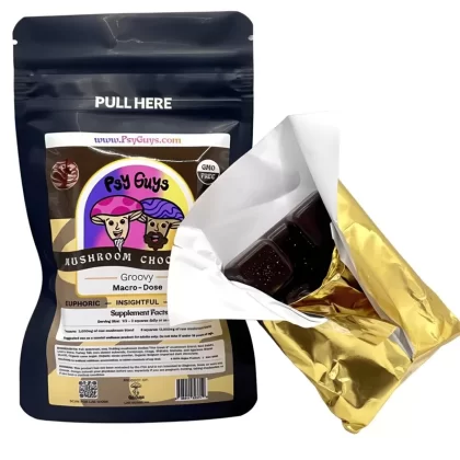 PsyGuys Magic Mushroom Chocolate Bar - flavors#Milk chocolate>Vegan dark chocolate>Cookies and Cream