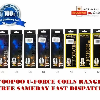 Genuine VOOPOO UFORCE Coils U2 U4 D4 U6 U8 N2 P2 N3 U Force Pack Of 5x Coils