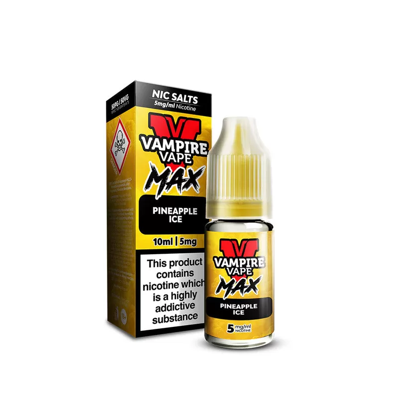 Vampire Vape MAX Pineapple Ice Nic Salt E-Liquid - Vapestore Co - Image 3