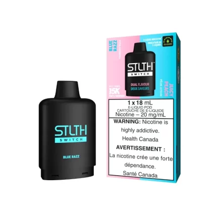 STLTH Switch 15K Blue Razz And Juicy Peach Pod
