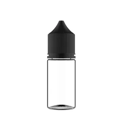 Chubby Gorilla 30mL Chubby Gorilla V3 Stubby PET Unicorn Clear Bottle with Black Top(Pack Of 5)