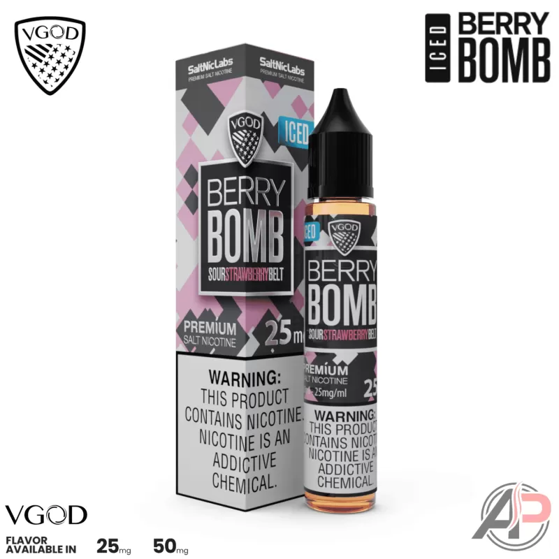 Vgod Iced Berry Bomb Salt Nicotine 30mL - Vape Product, Vape Product