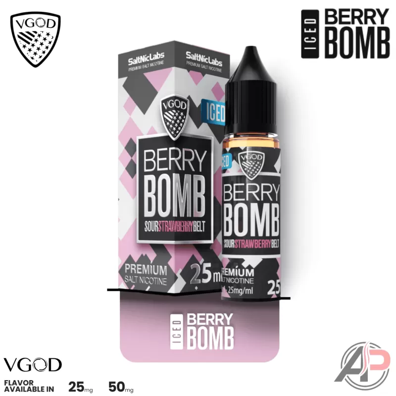 Vgod Iced Berry Bomb Salt Nicotine 30mL - Vape Product, Vape Product - Image 2