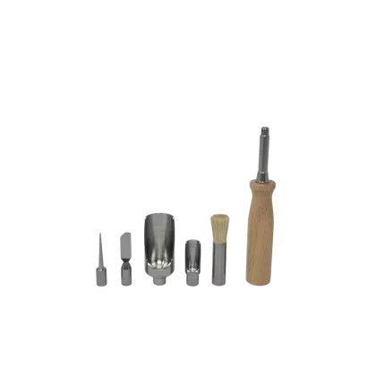 Threaded Tip Hardware By Crossing Technology - Style#Full Set>Stir/Poke>Scoop/Slice>Large Spoon>Small Spoon>Brush>Birch Handle