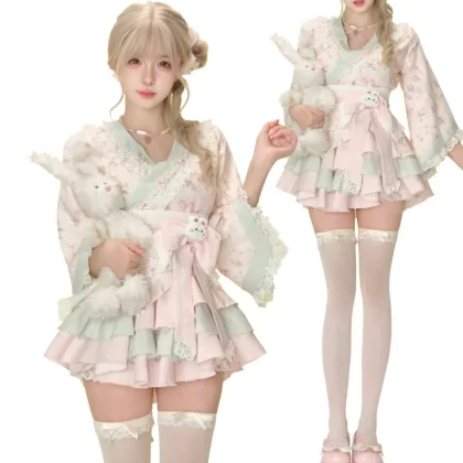 Gothic Pink Dream Cherry Blossom - Sweet Lolita Cosplay Costume