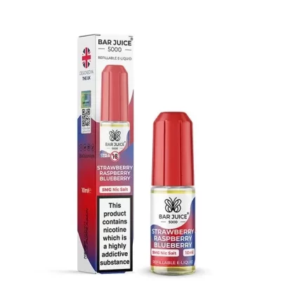 BAR JUICE STRAWBERRY RASPBERRY BLUEBERRY 10ML NIC SALT E-LIQUID
