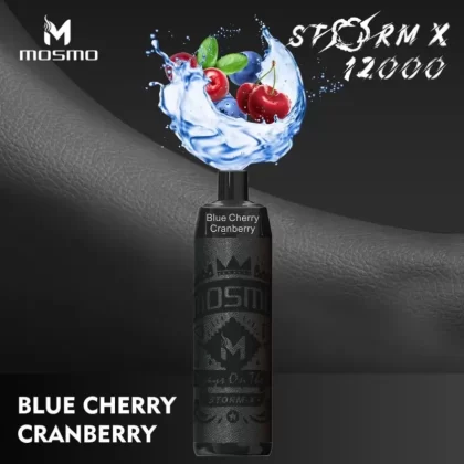 Mosmo Storm X Disposable Vape – 12K Puffs – Shisha Vape – Blue Cherry Cranberry - Eliquidsupply