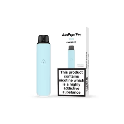 AIRSCREAM Air Pops Pro Lite Vape-Geräte-Starterkit - Farbe#Wasserblau>Minzgrün>Ranger Grün>Elfenbeinweiß>Rosiges Rosa>Stahlgrau