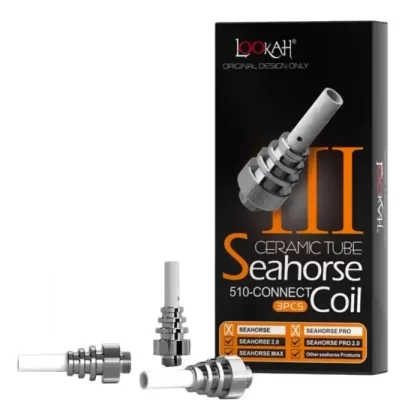 Lookah Seahorse Ceramic Tube Vape Coil - Pack Count#3 Pack~Resistance#0.6ohm