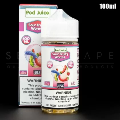 Pod Juice – Sour Fruity Worms Eliquid 100ml