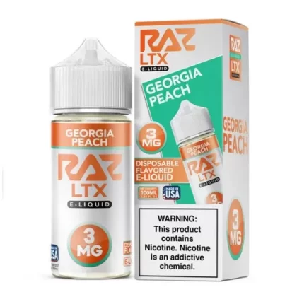 Pod Juice X Raz LTX Georgia Peach Tobacco Free Nicotine 100ML E-Juice