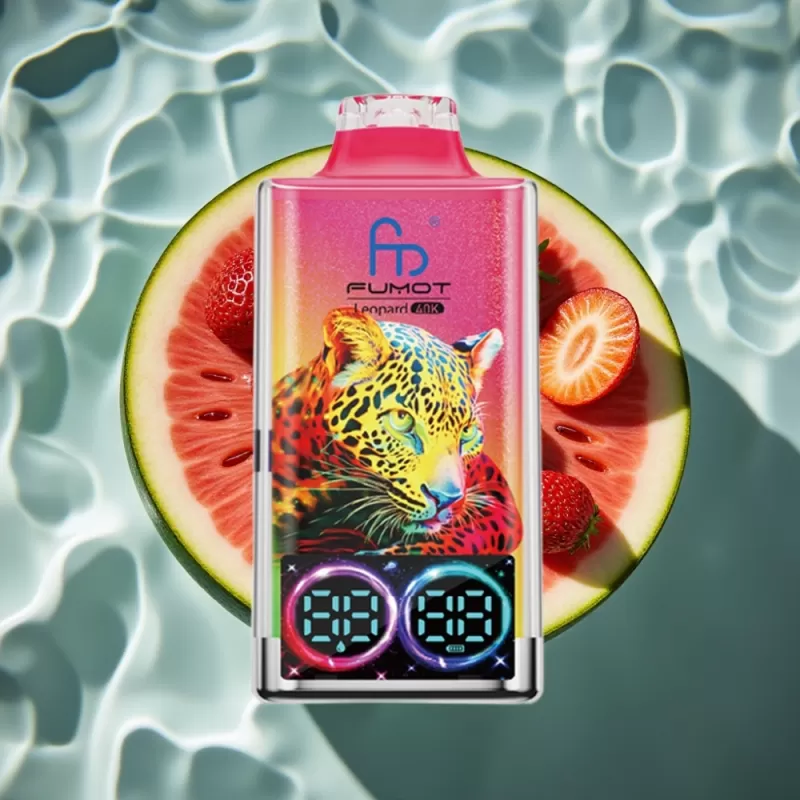Fumot Leopard 40K Puffs Dual Mesh Disposable Vape – Strawberry Watermelon, 700mAh, Type-C - Bangvapeaustralia