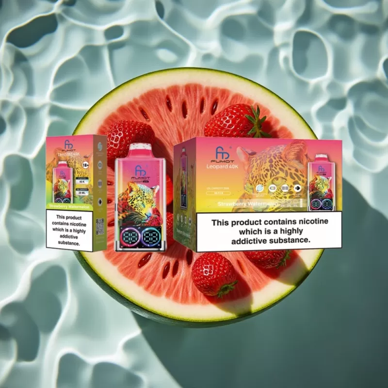 Fumot Leopard 40K Puffs Dual Mesh Disposable Vape – Strawberry Watermelon, 700mAh, Type-C - Bangvapeaustralia - Image 3