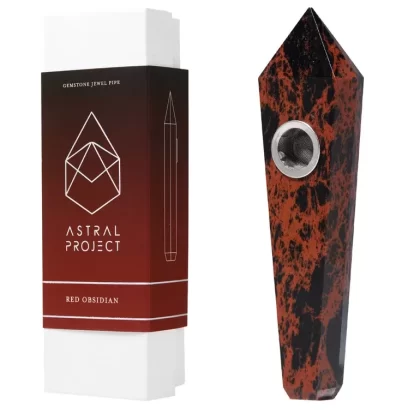 Gemstone Jewel Pipe – Red Obsidian - Ejuicewarehouse