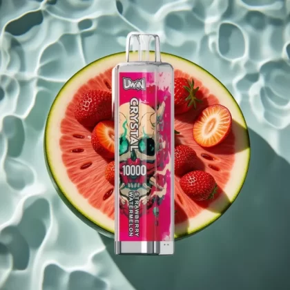 UWIN Crystal 10000 Puffs Strawberry Watermelon Disposable Vape with RGB Lights, 18mL, Type-C Fast Charging - Bangvapeaustralia