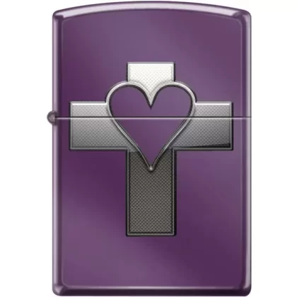 Zippo Lighter – Heart & Cross Abyss