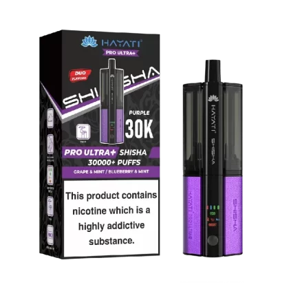 Hayati Pro Ultra Plus Shisha 30000 Prefilled Pod Kit Grape & Mint / Blueberry & Mint