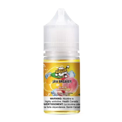 SLUGGER Jaw Breaker Salt – Peach Orange Ice 30ml (20, 35, 50mg) - Vape Product, Vape Product