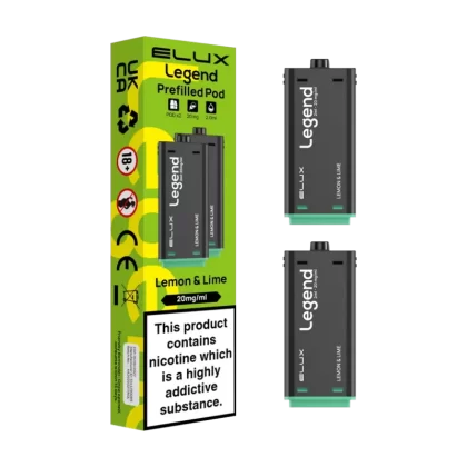 Lemon & Lime Elux Legend 1500 Pods - 20mg - Vape Product (4F1968)